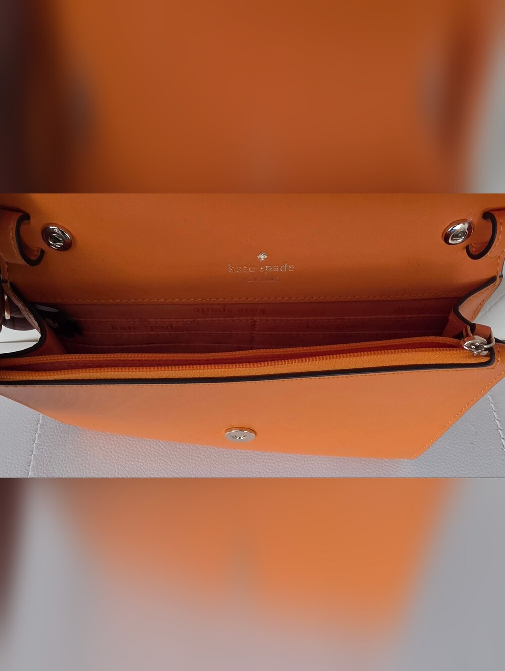 Kate Spade Orange Leather Crossbody Bag - Picture 5 of 5